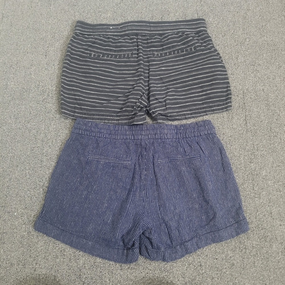 Old Navy Sonoma M 8 Striped Linen Blend Shorts‎ Bundle Womens Navy Black 2pk